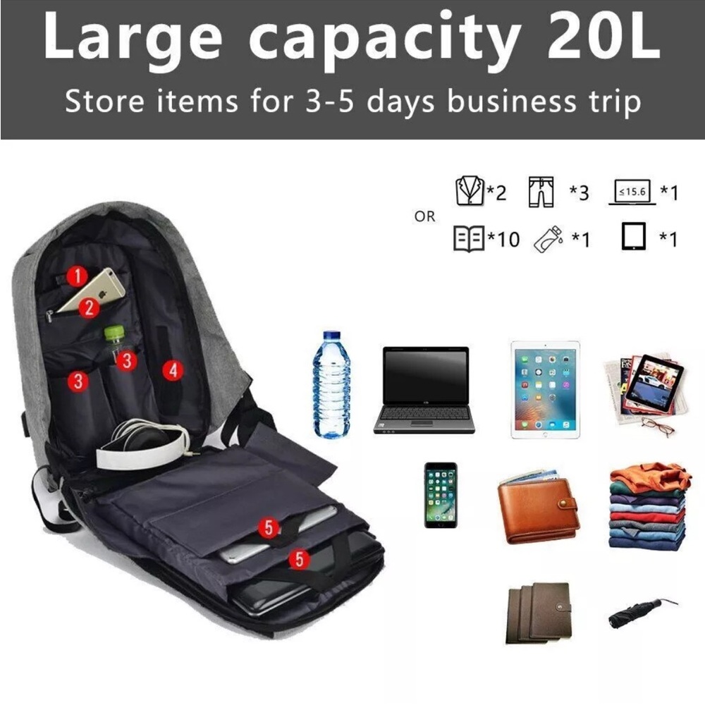 Stylish Black and Purple Backpack - Picture 5 of 5